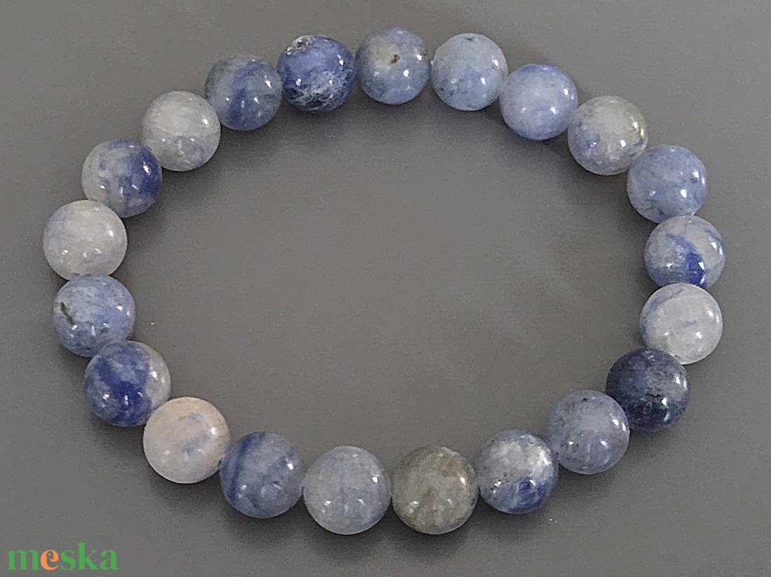 Égbolt karkötő, szín trend, ásvány, gyógyító, ékszer, Meska, ajándék, nőnek, lánynak - ékszer - karkötő - gyöngyös karkötő - Meska.hu