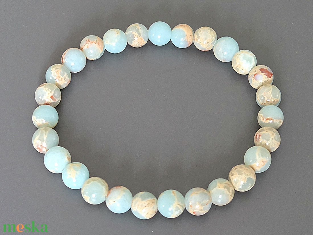 Shousan karkötő, gyöngy, ásvány,  ajándék, karkötő, fülbevaló, Meska - ékszer - ékszerszett - Meska.hu