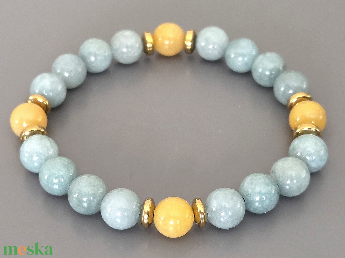 Napsütés ásványkarkötő, ásvány, gyöngy, ékszer, Magyarország, ajándék,  nőnek - ékszer - karkötő - gyöngyös karkötő - Meska.hu
