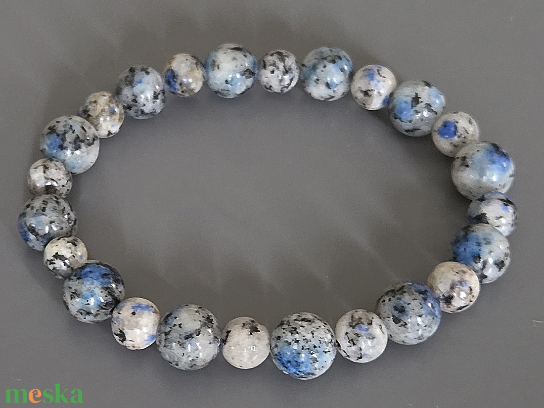 K2 ásványkarkötő, gyöngy, ásvány, ékszer, ajándék, gyógyító, ékszer, Meska - ékszer - karkötő - gyöngyös karkötő - Meska.hu