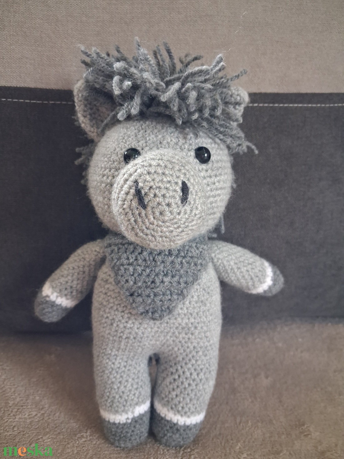 Szürke szamár - játék & sport - plüssállat & játékfigura - más figura - Meska.hu