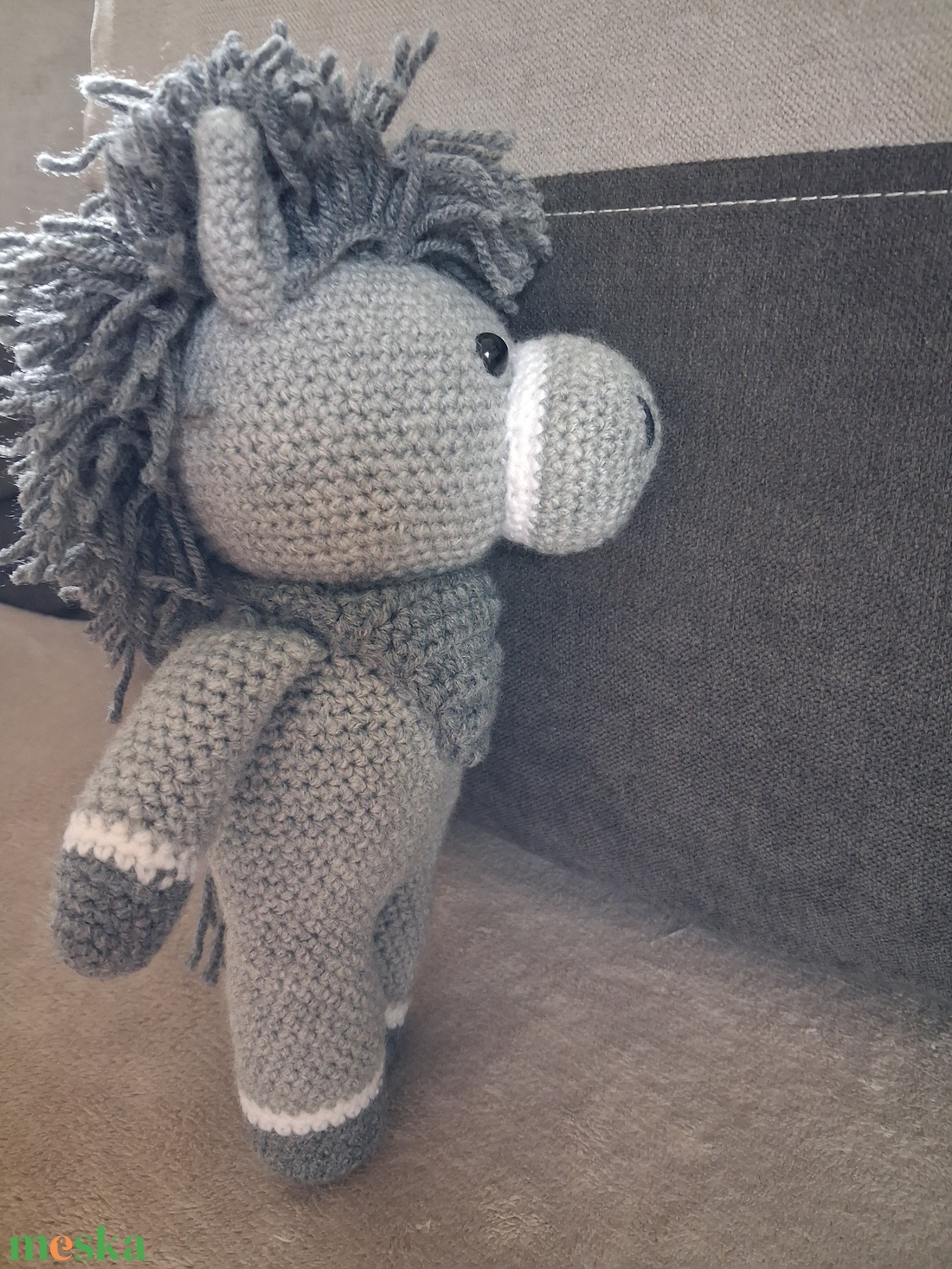 Szürke szamár - játék & sport - plüssállat & játékfigura - más figura - Meska.hu