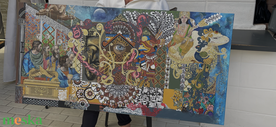 �Színházban - művészet - festmény - akril - Meska.hu