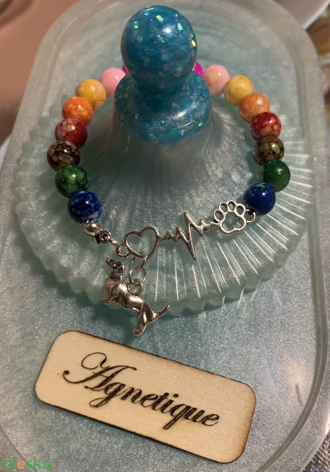 Tacsis karkötő - ékszer - karkötő - karkötő medállal - Meska.hu