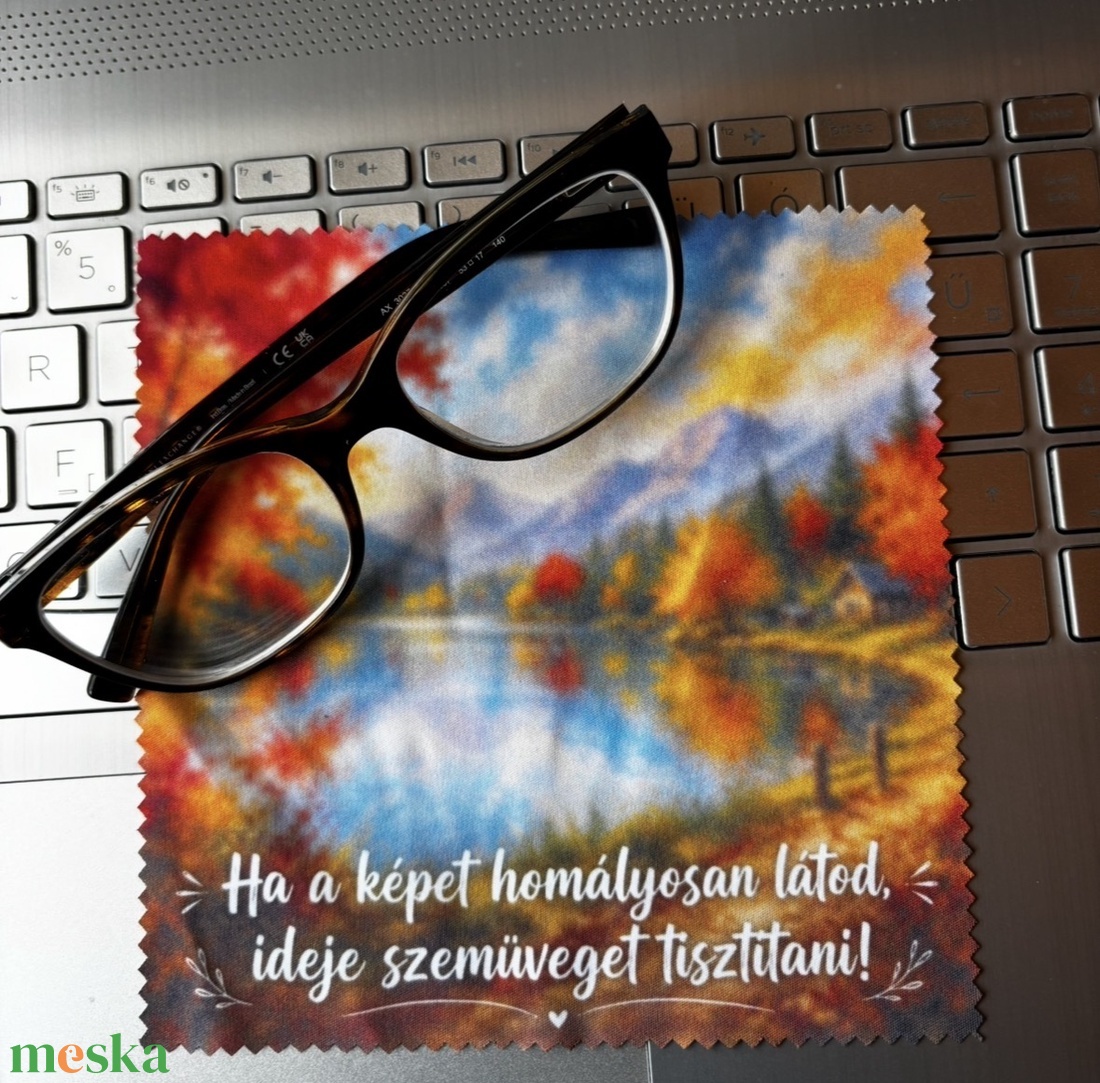Szemüveg törlő, tisztító kendő saját grafikával - táska & tok - pénztárca & más tok - szemüvegtok - Meska.hu