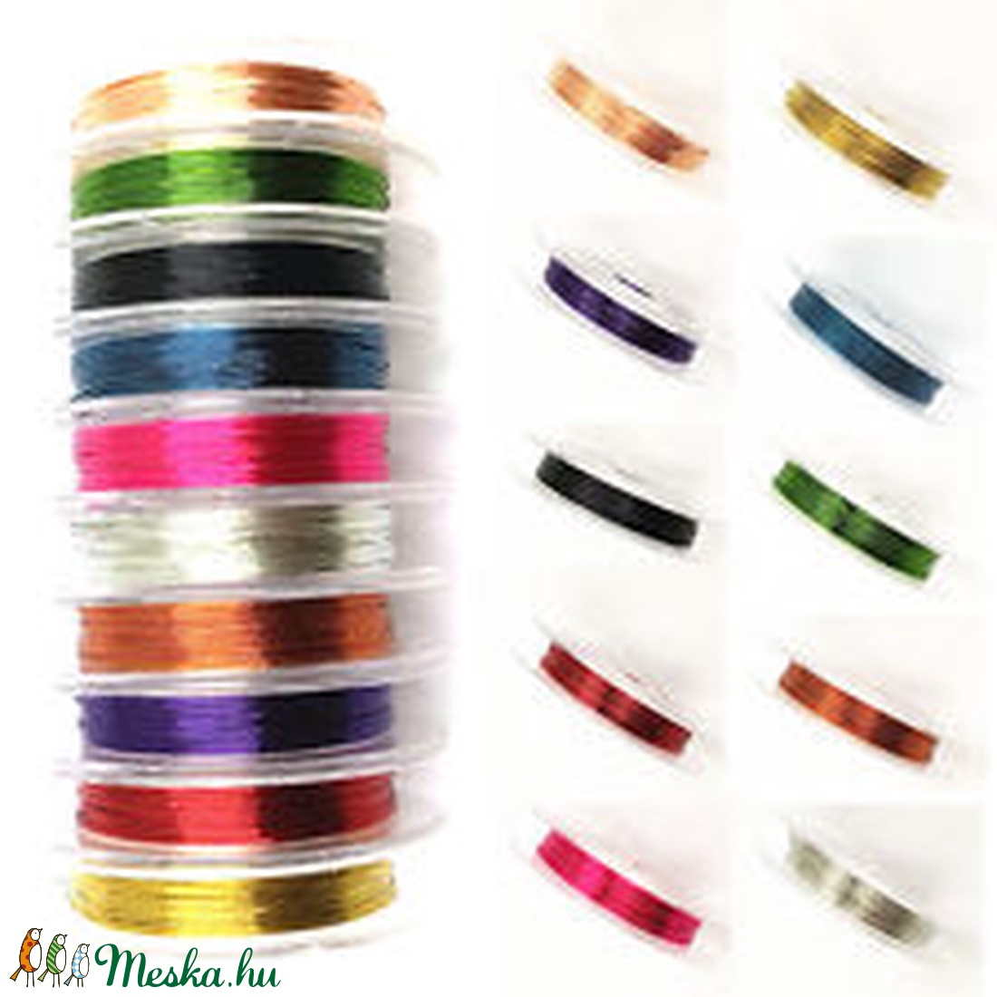 Szines drót 0.6mm - kellékek & szerszámok - gyöngyfűzés kellékek - drót - Meska.hu Szines drót 0.6mm - kellékek & szerszámok - gyöngyfűzés kellékek - drót - Meska.hu