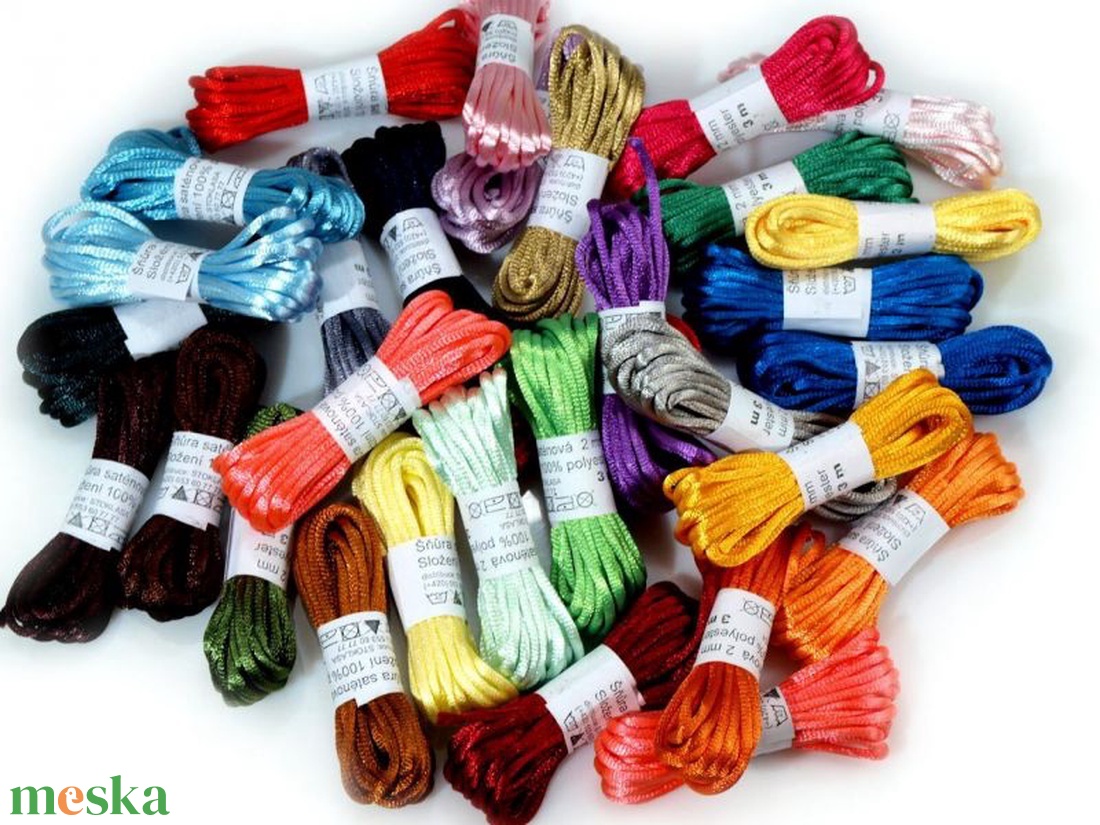 szatén selyemzsinór 2 mm- es - kellékek & szerszámok - csomagolóanyag - zsinór - Meska.hu szatén selyemzsinór 2 mm- es - kellékek & szerszámok - csomagolóanyag - zsinór - Meska.hu