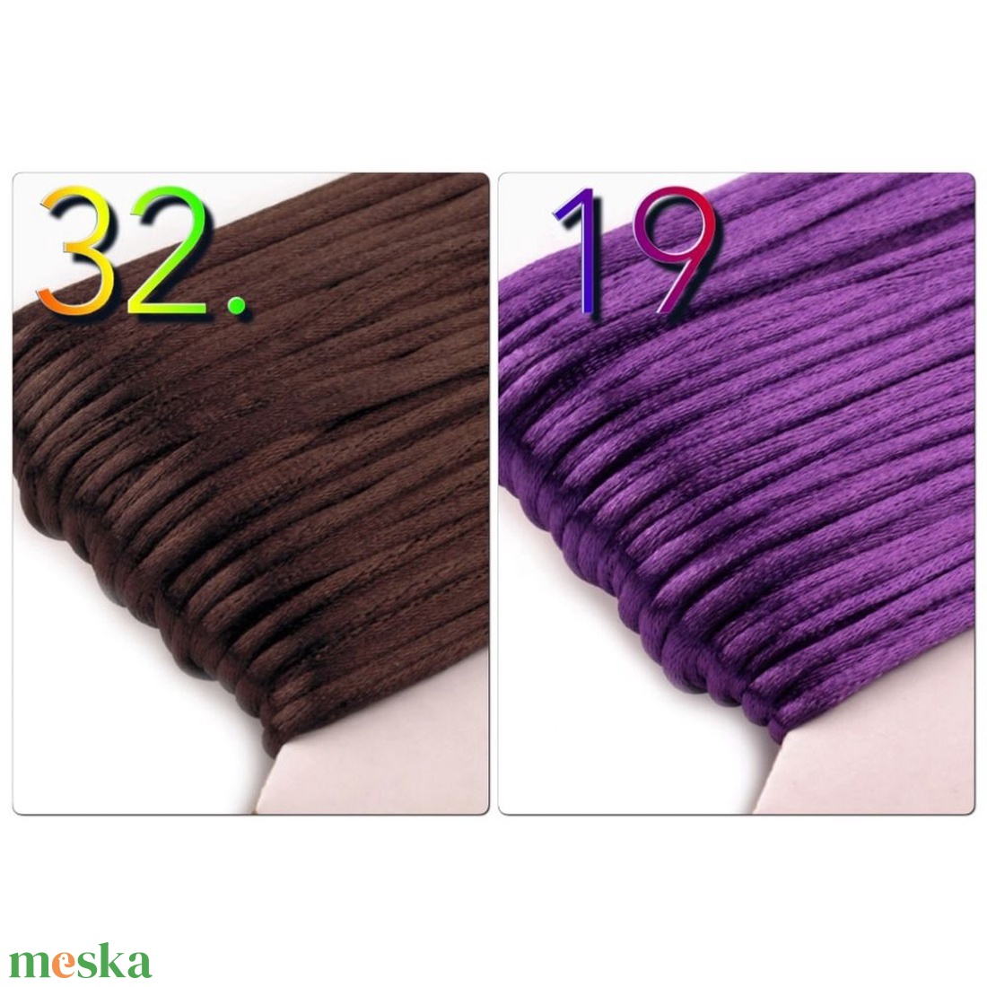szatén selyemzsinór 2 mm- es  - kellékek & szerszámok - csomagolóanyag - zsinór - Meska.hu