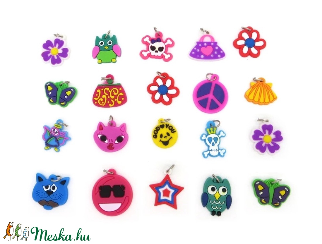 Charm, cipzárhuzó 30 db - kellékek & szerszámok - ékszerkellék - charmok - Meska.hu