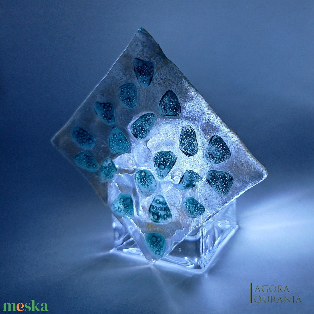 KARÁCSONY fa ÜNNEP üveg MÉCSES TARTÓ No. 98 - otthon & életmód - gyertya, illat, aroma - mécses és mécsestartó - Meska.hu