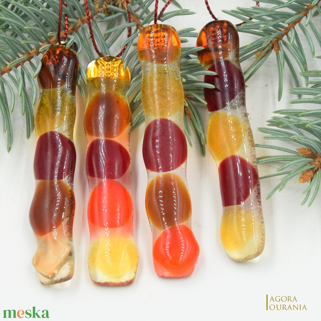 KARÁCSONYfa DÍSZ üveg ÜNNEP No. 94 - karácsony - karácsonyi lakásdekoráció - karácsonyfadíszek - Meska.hu