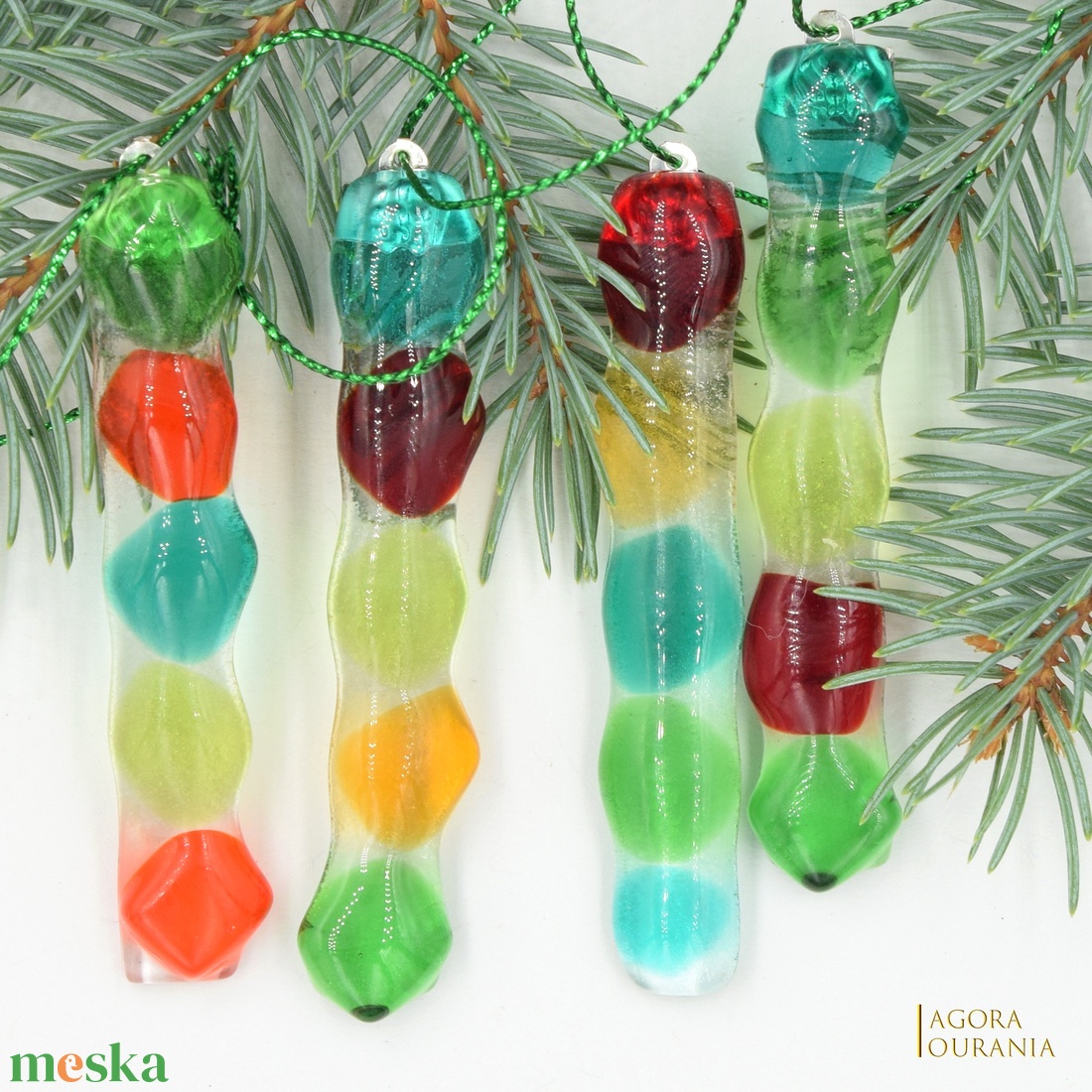 KARÁCSONYfa DÍSZ üveg ÜNNEP No. 94 - karácsony - karácsonyi lakásdekoráció - karácsonyfadíszek - Meska.hu