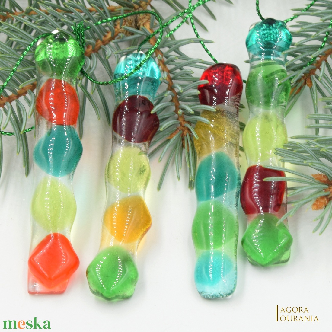 KARÁCSONYfa DÍSZ üveg ÜNNEP No. 96 - karácsony - karácsonyi lakásdekoráció - karácsonyfadíszek - Meska.hu