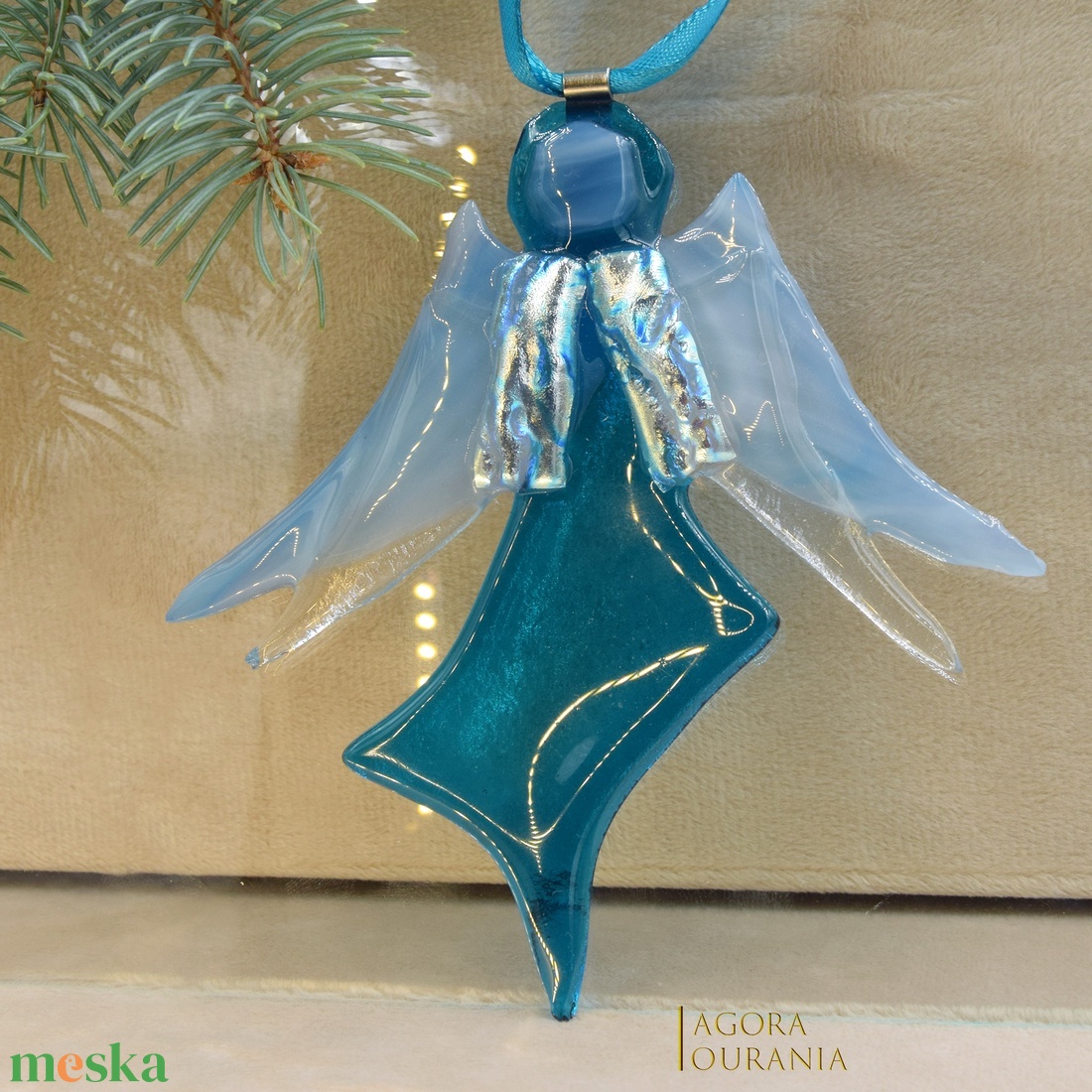 KARÁCSONYfa DÍSZ üveg ÜNNEP No. 89 - karácsony - karácsonyi lakásdekoráció - karácsonyfadíszek - Meska.hu