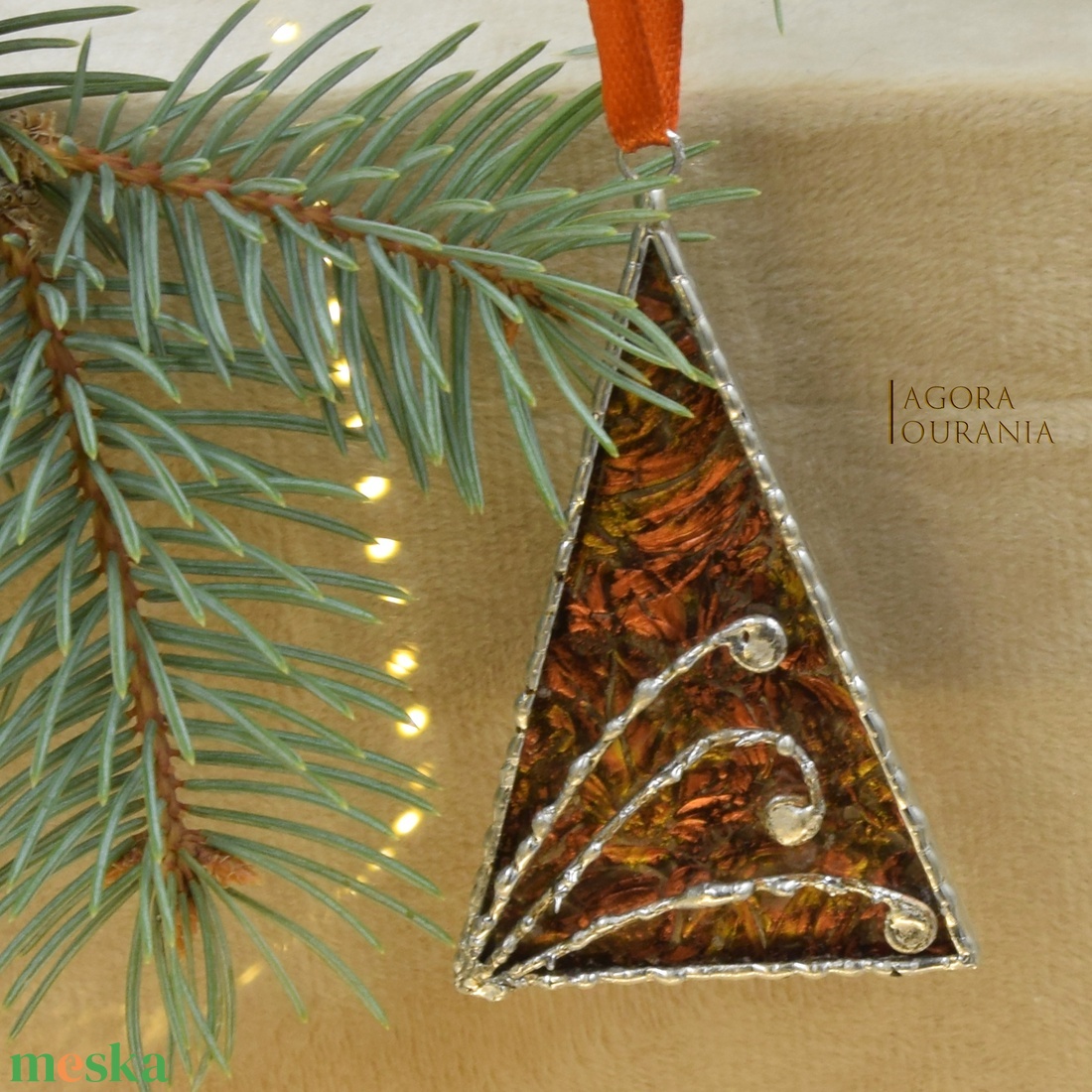 KARÁCSONYfa DÍSZ üveg ÜNNEP No. 83 - karácsony - karácsonyi lakásdekoráció - karácsonyfadíszek - Meska.hu