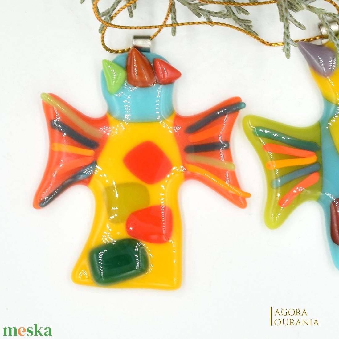 KARÁCSONYfa DÍSZ üveg ÜNNEP No. 82 - karácsony - karácsonyi lakásdekoráció - karácsonyfadíszek - Meska.hu