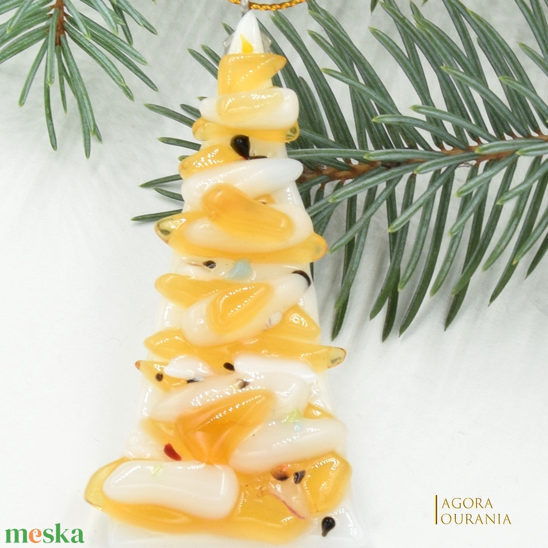 KARÁCSONYfa DÍSZ üveg ÜNNEP No. 95 - karácsony - karácsonyi lakásdekoráció - karácsonyfadíszek - Meska.hu