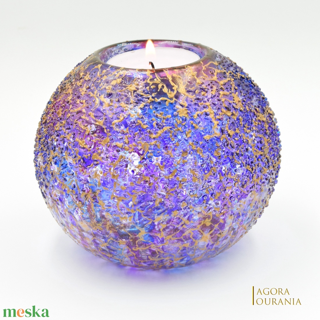 KARÁCSONY fa ÜNNEP üveg MÉCSES TARTÓ No. 82 - otthon & életmód - gyertya, illat, aroma - mécses és mécsestartó - Meska.hu