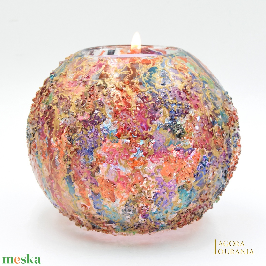 KARÁCSONY fa ÜNNEP üveg MÉCSES TARTÓ No. 83 - otthon & életmód - gyertya, illat, aroma - mécses és mécsestartó - Meska.hu