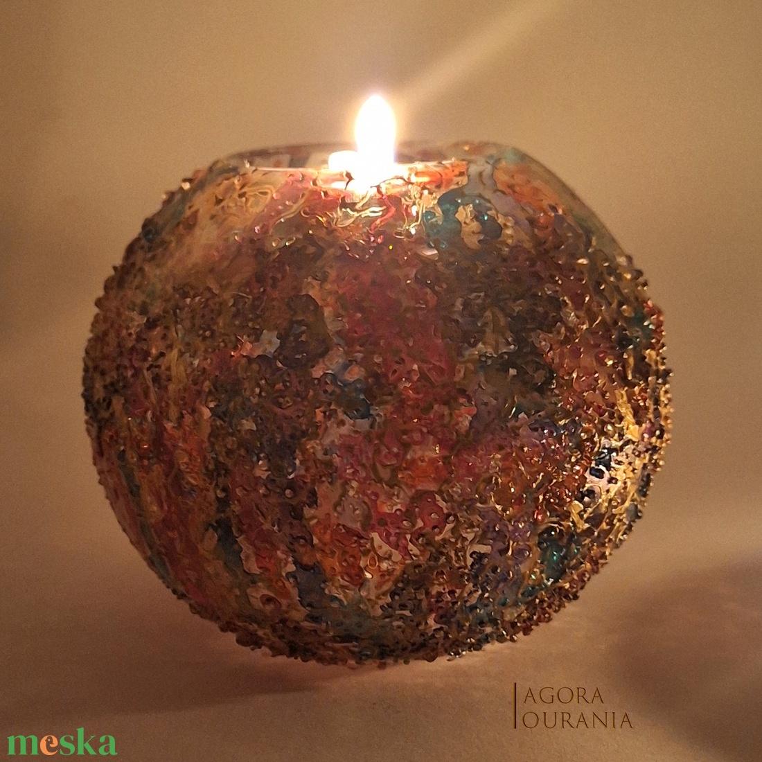 KARÁCSONY fa ÜNNEP üveg MÉCSES TARTÓ No. 83 - otthon & életmód - gyertya, illat, aroma - mécses és mécsestartó - Meska.hu