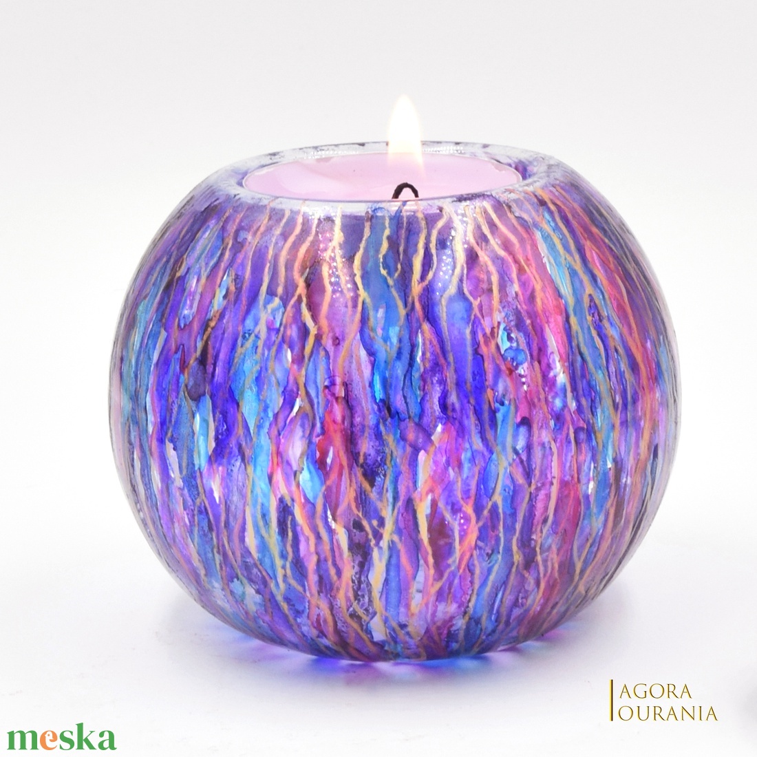 KARÁCSONY fa ÜNNEP üveg MÉCSES TARTÓ No. 83 - otthon & életmód - gyertya, illat, aroma - mécses és mécsestartó - Meska.hu