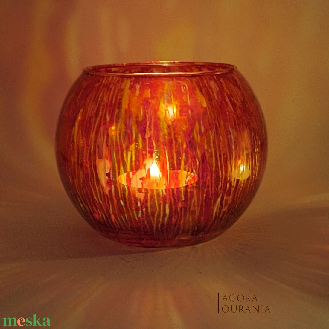 KARÁCSONY fa ÜNNEP üveg MÉCSES TARTÓ No. 84 - otthon & életmód - gyertya, illat, aroma - mécses és mécsestartó - Meska.hu