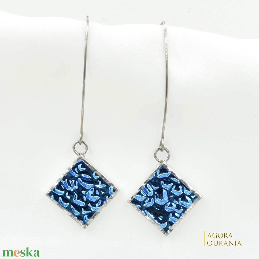 TIFFANY ÜVEGÉKSZER NO. 323 MINIMAL ART DESIGN - ékszer - fülbevaló - lógó fülbevaló - Meska.hu