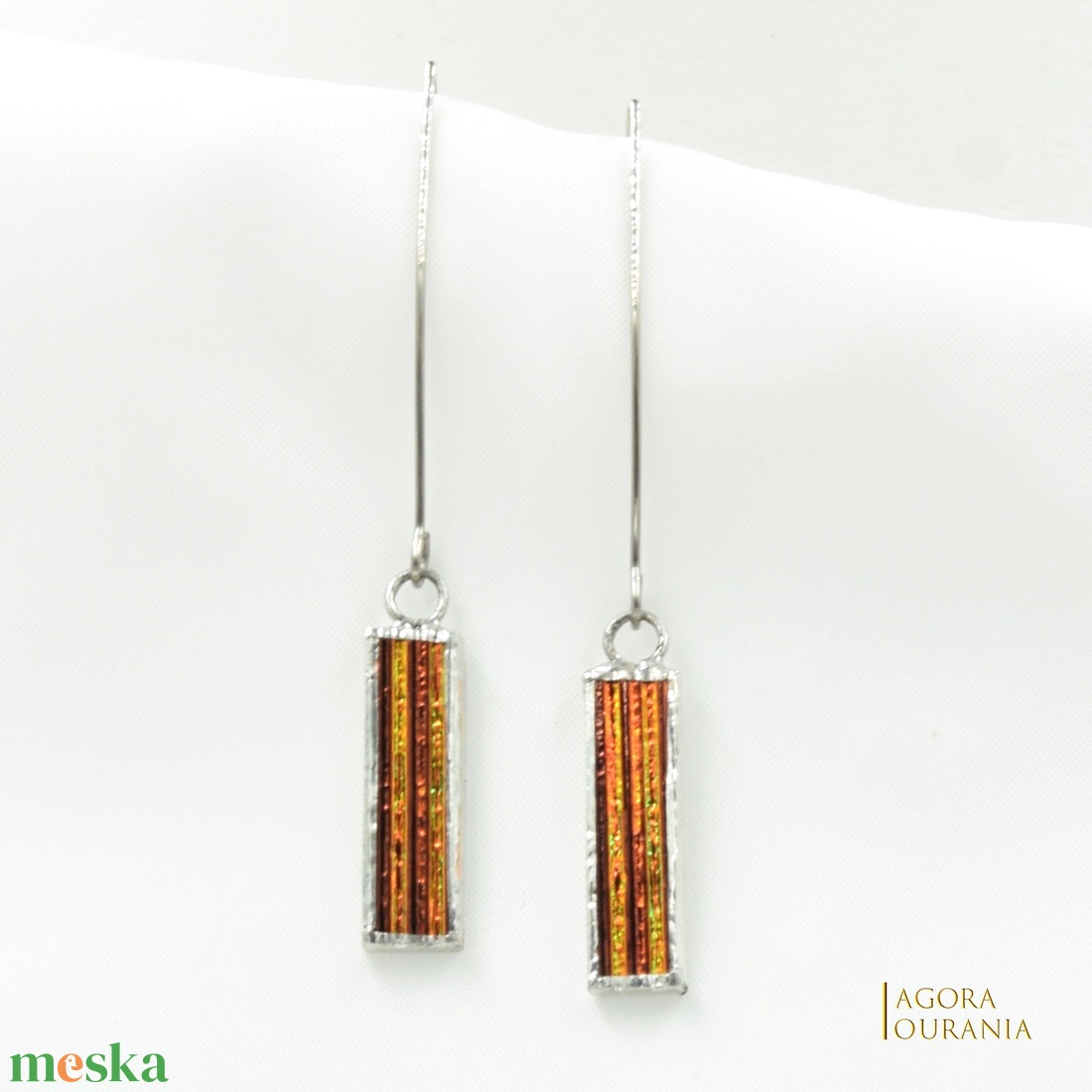 TIFFANY ÜVEGÉKSZER NO. 323 MINIMAL ART DESIGN - ékszer - fülbevaló - lógó fülbevaló - Meska.hu