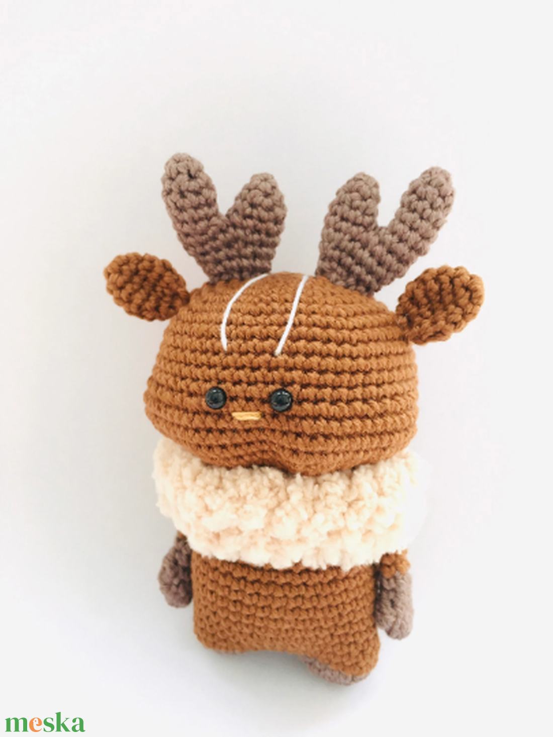 Horgolt rénszarvas pihe-puha sállal a nyakában - amigurumi szarvas fiú/lány - játék & sport - plüssállat & játékfigura - más figura - Meska.hu Horgolt rénszarvas pihe-puha sállal a nyakában - amigurumi szarvas fiú/lány - játék & sport - plüssállat & játékfigura - más figura - Meska.hu