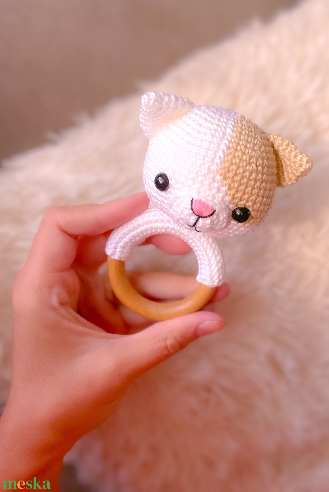 Amigurumi foltos cica csörgő babáknak - játék & sport - plüssállat & játékfigura - cica - Meska.hu Amigurumi foltos cica csörgő babáknak - játék & sport - plüssállat & játékfigura - cica - Meska.hu