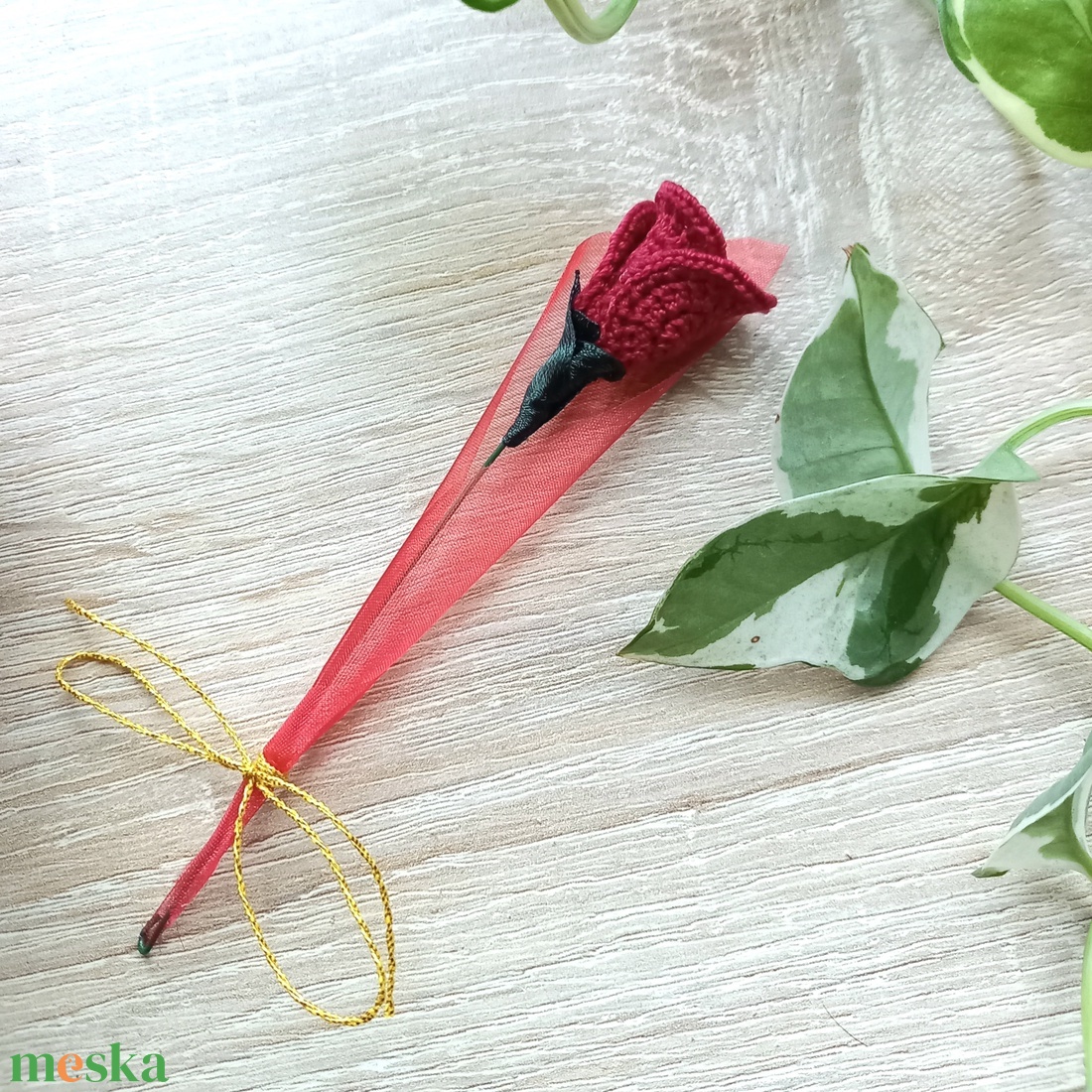 Horgolt csipke rózsa, 13cm, örök rózsa, rendelhető - otthon & életmód - dekoráció - virágdísz és tartó - csokor & virágdísz - Meska.hu