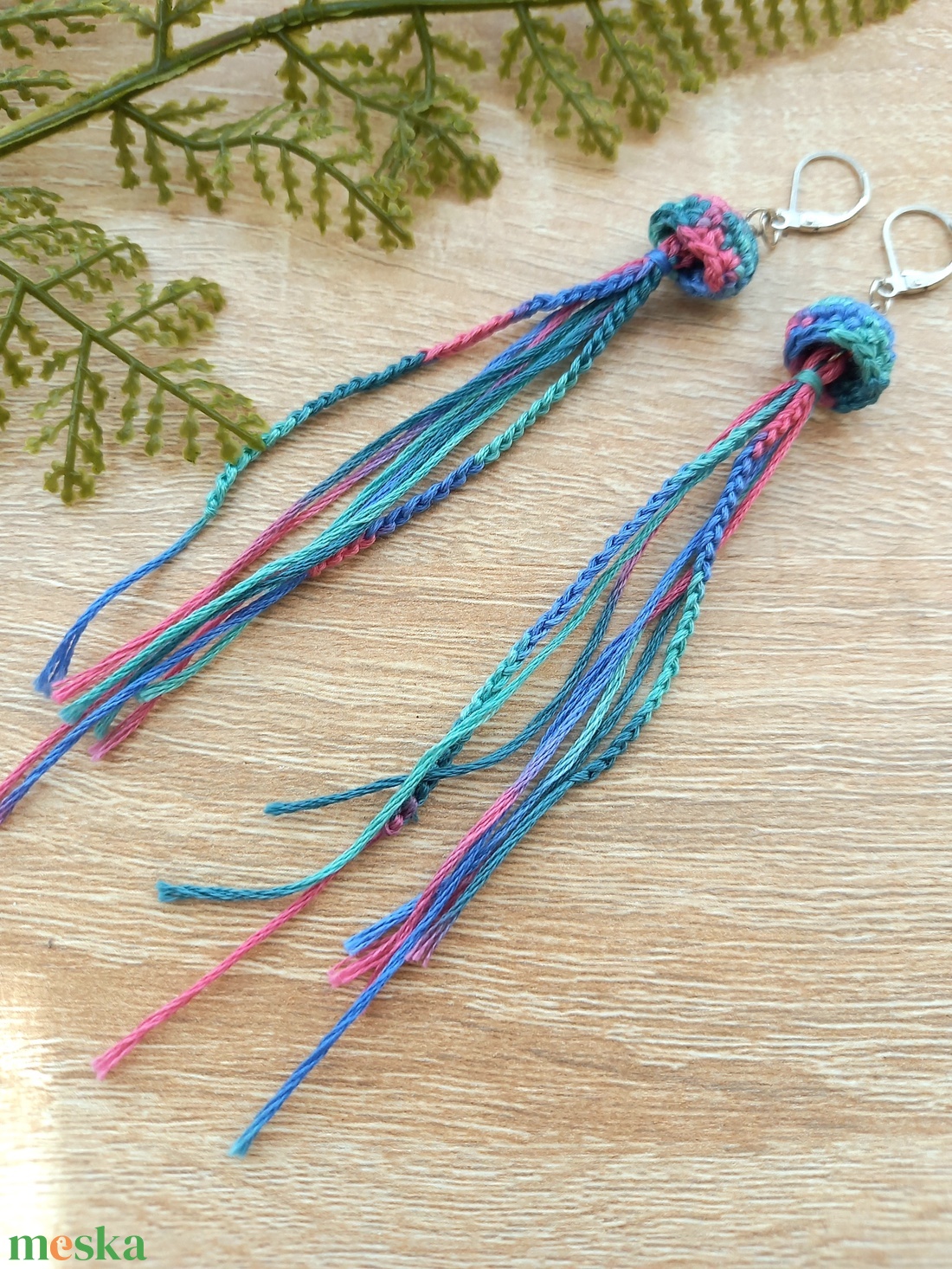 Extra hosszú medúza, nyugi füli - ékszer - fülbevaló - lógó fülbevaló - Meska.hu