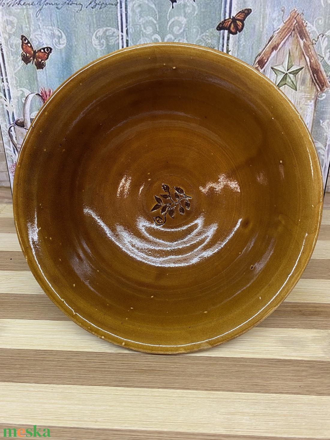 barna tálka - otthon & életmód - konyhafelszerelés, tálalás - tálalás - tányér & étkészlet - Meska.hu