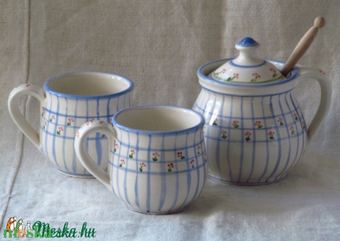 Méz tartó, két bögrével -  - Meska.hu