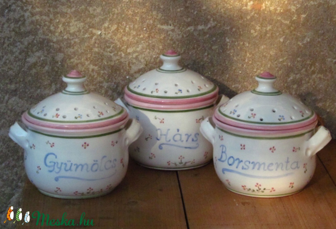 Teafű tartó edények -  - Meska.hu