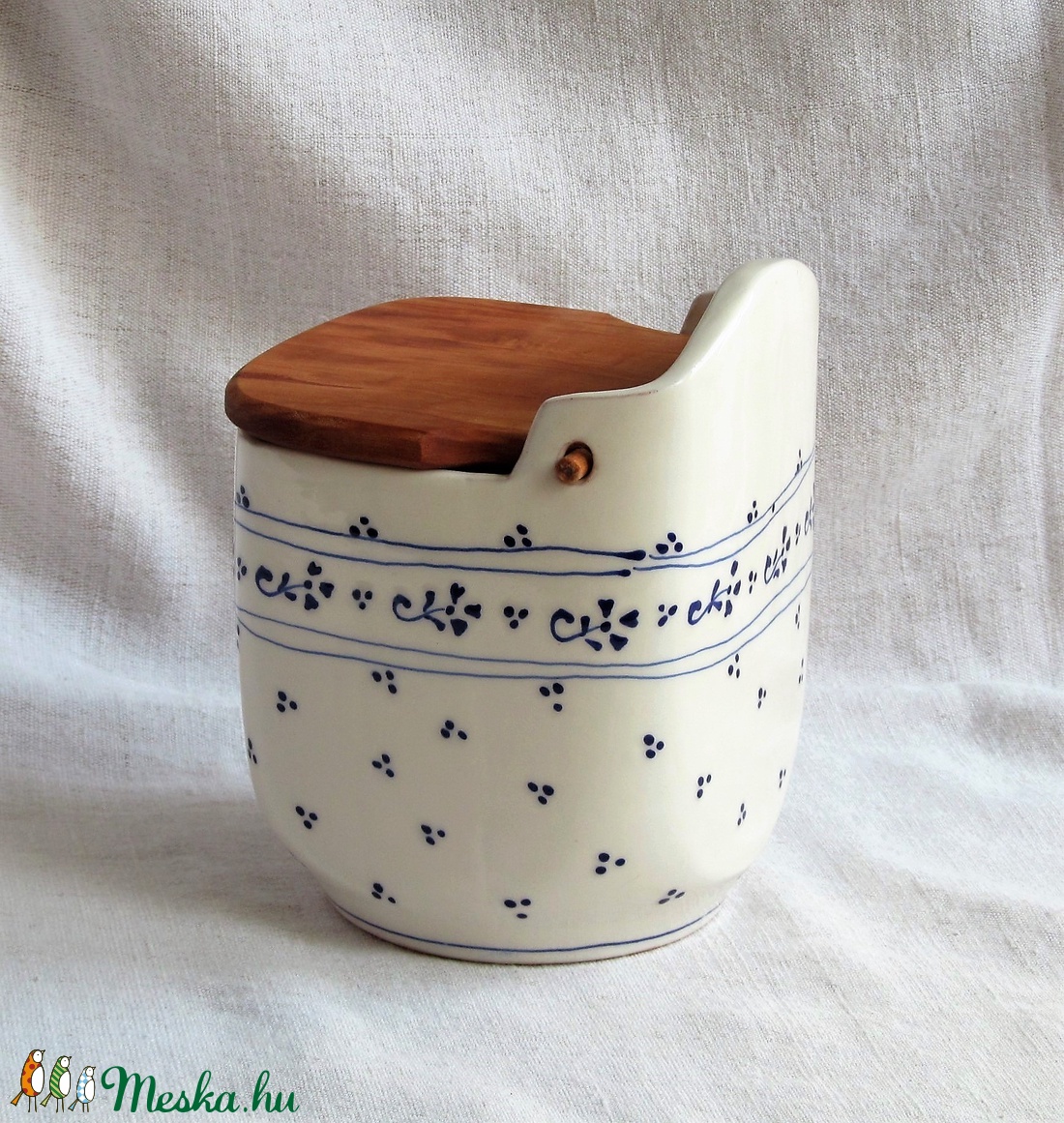 Kerámia sótartó körtefa fedéllel -  - Meska.hu