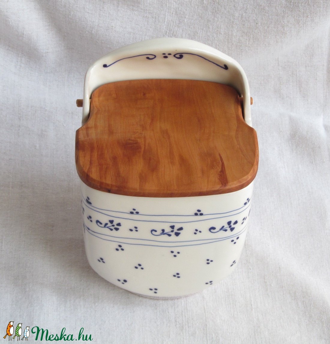 Kerámia sótartó körtefa fedéllel -  - Meska.hu