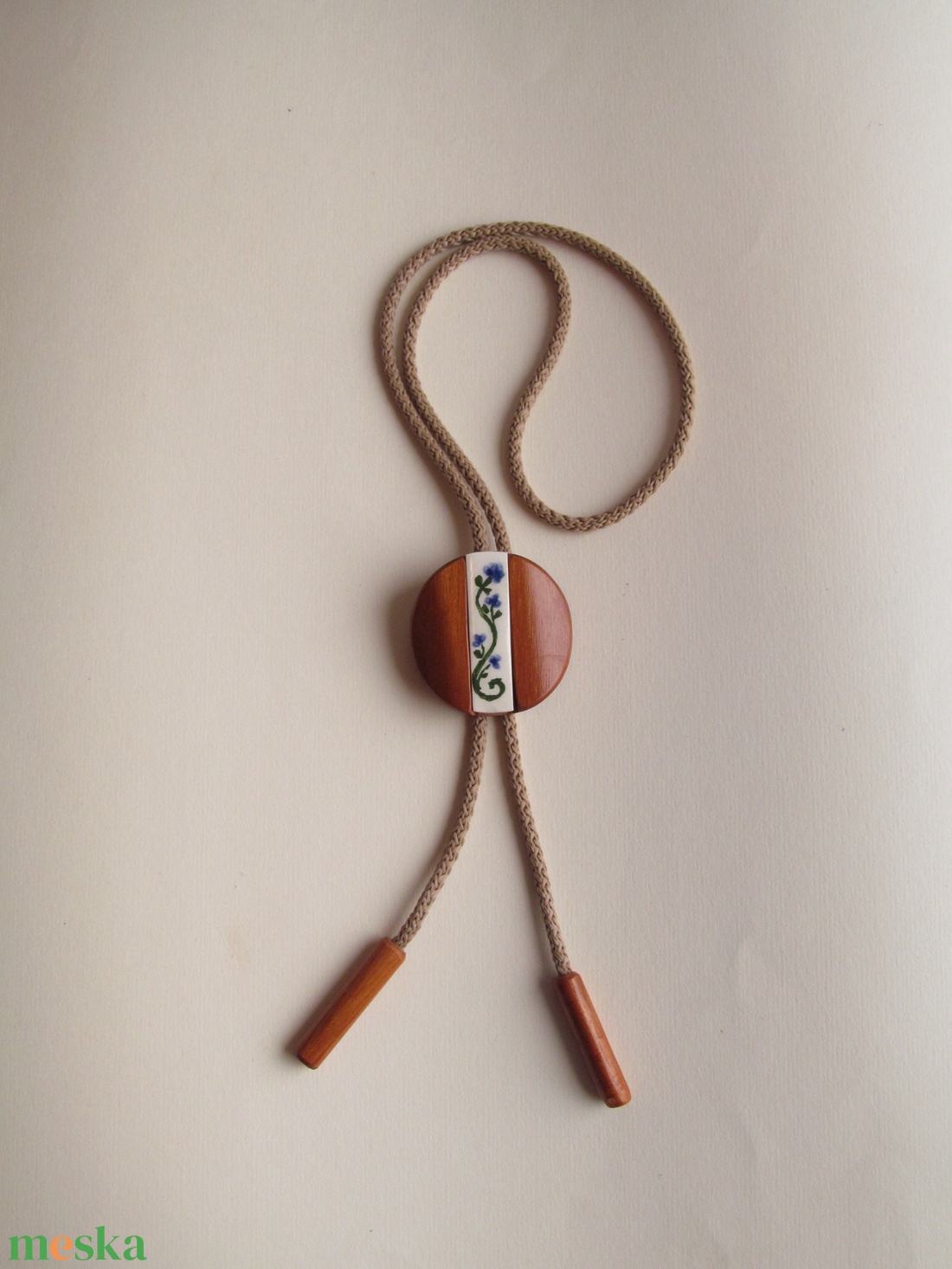 Bolo nyakkendő, kék virágos - ruha & divat - férfi ruha - nyakkendő - Meska.hu