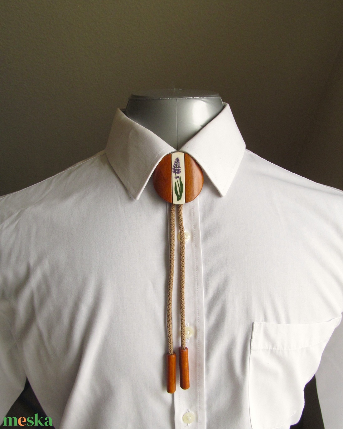 Bolo nyakkendő, levendula virágos - ruha & divat - férfi ruha - nyakkendő - Meska.hu