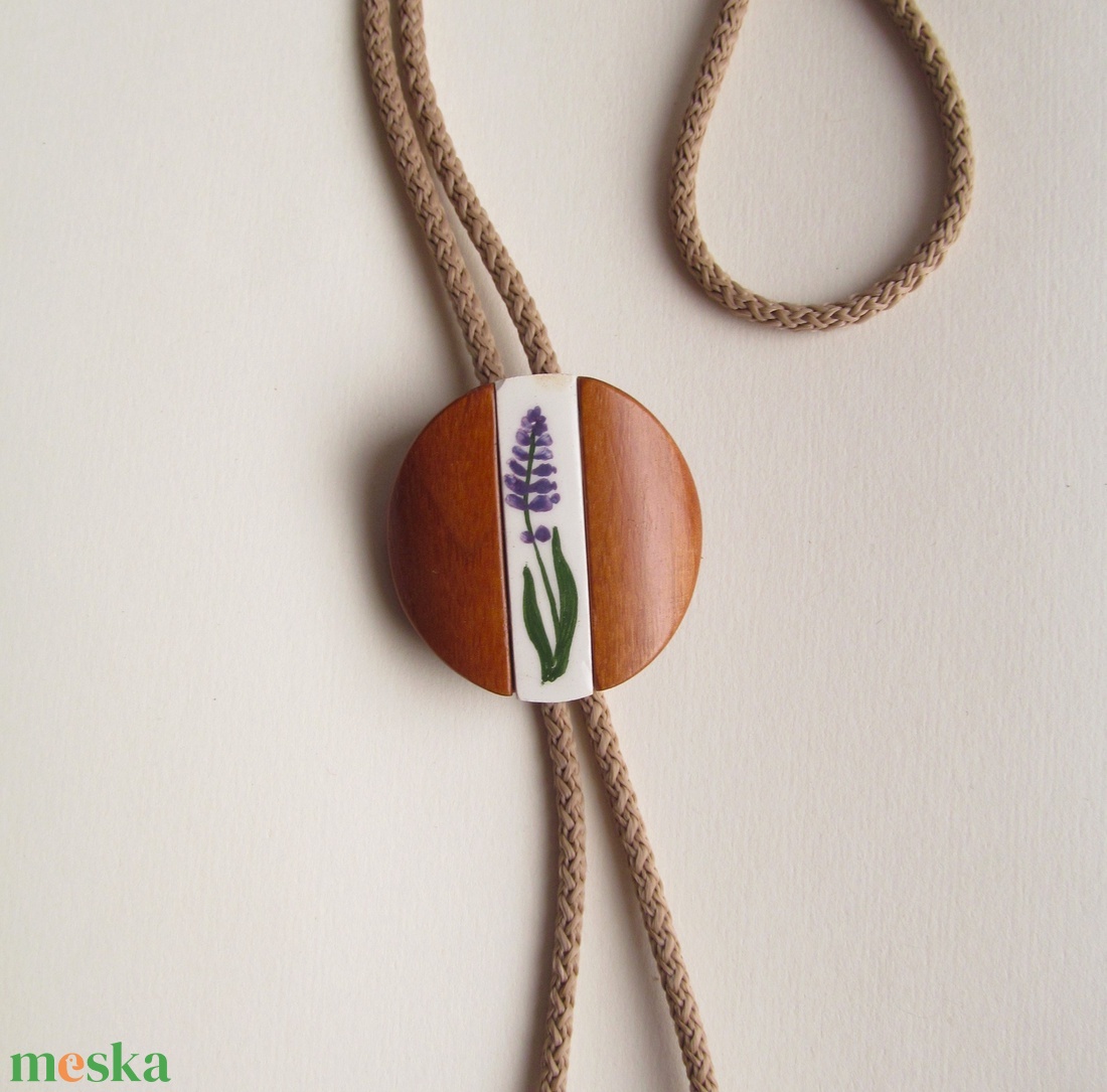 Bolo nyakkendő, levendula virágos - ruha & divat - férfi ruha - nyakkendő - Meska.hu