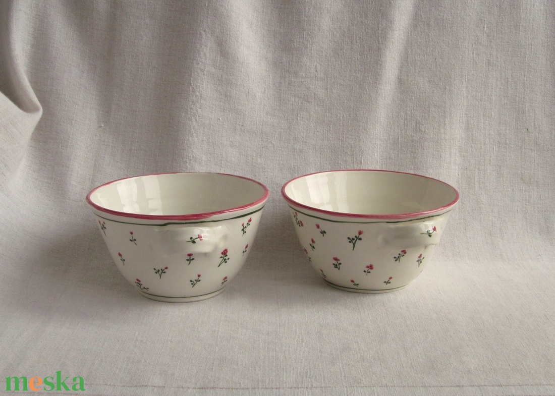 Müzlis tálak virágokkal - otthon & életmód - konyhafelszerelés, tálalás - tálalás - tányér & étkészlet - Meska.hu