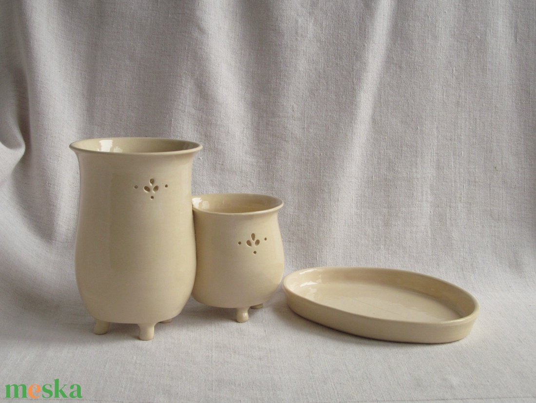 Evőeszköz szárító, két részes, áttört díszítéssel - táska & tok - uzsonna- & ebéd tartó - evőeszköz tartó - Meska.hu