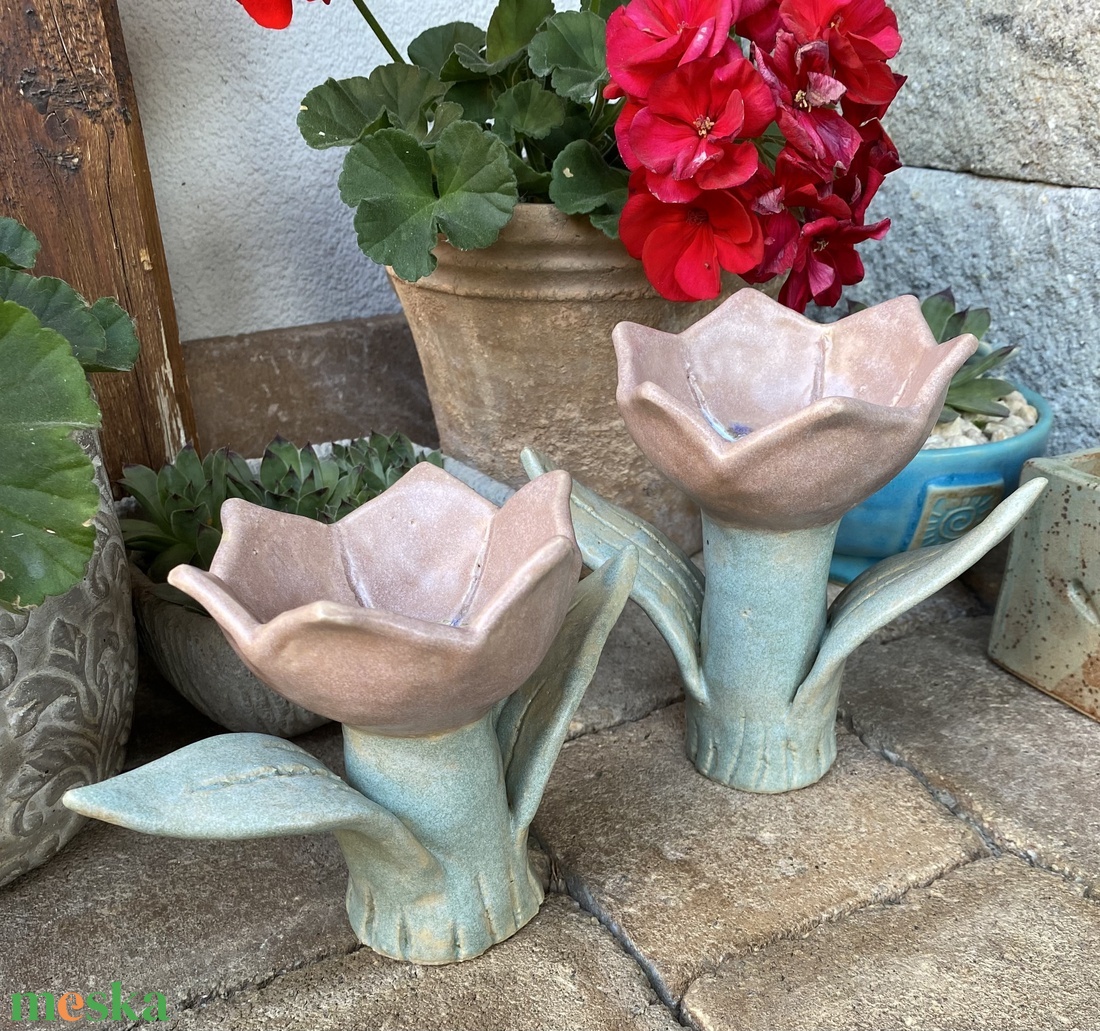 Kerámia tulipán - otthon & életmód - ház & kert - kerti dísz - Meska.hu