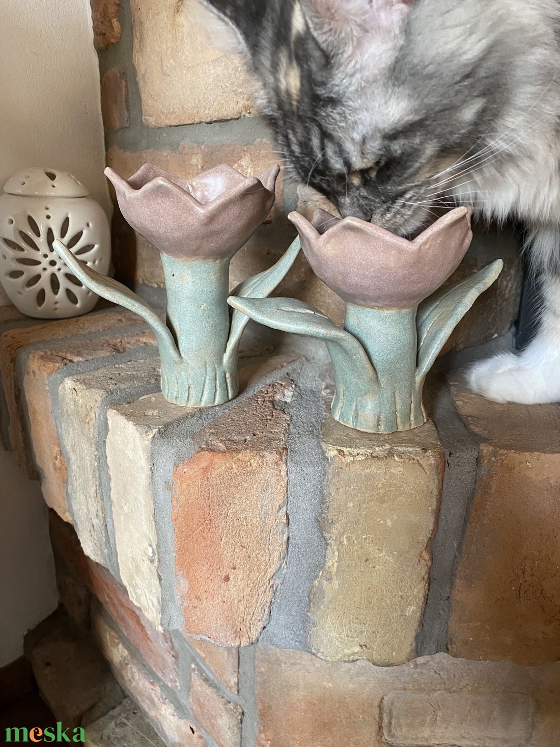 Kerámia tulipán - otthon & életmód - ház & kert - kerti dísz - Meska.hu