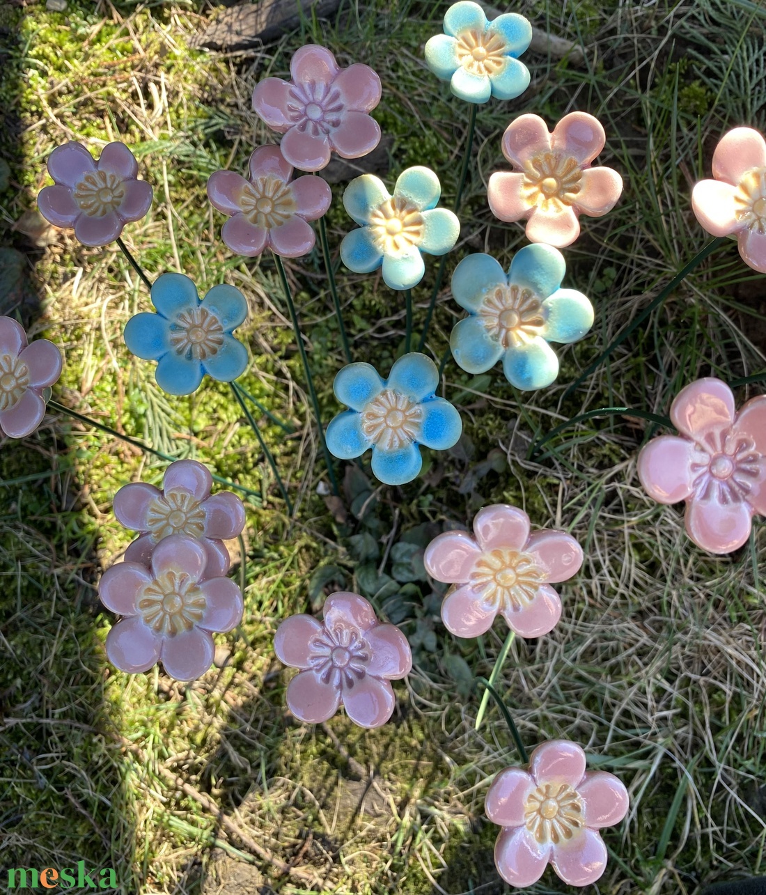 Kerámia virág - otthon & életmód - virágdekoráció - virágdíszek - asztali virágdísz - Meska.hu