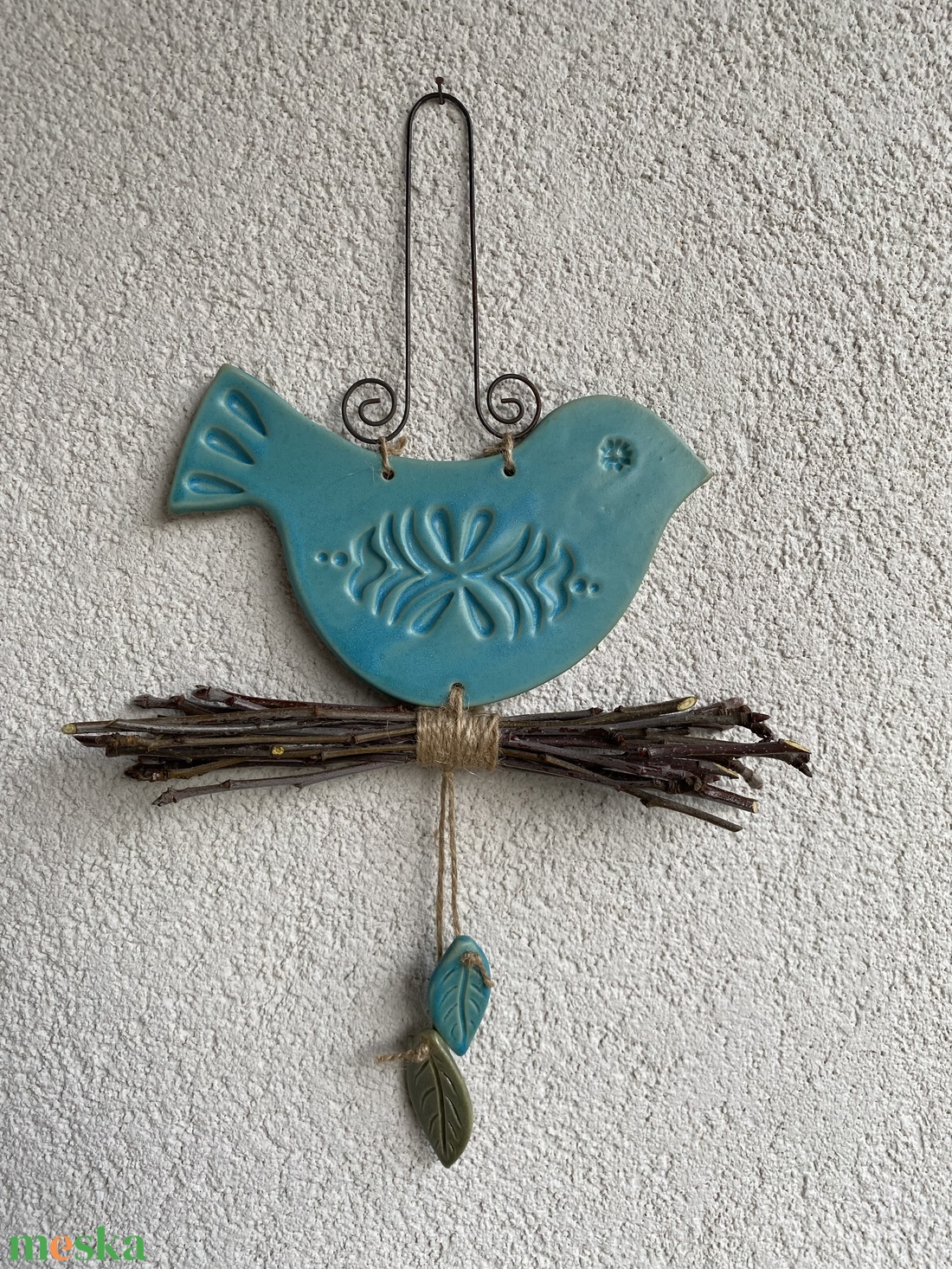 Türkizkék madár - otthon & életmód - ház & kert - kerti dísz - Meska.hu