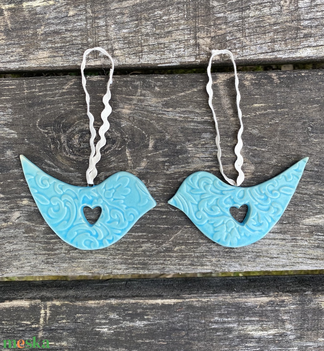 Türkizkék madárka - otthon & életmód - dekoráció - fali és függő dekoráció - függődísz - Meska.hu