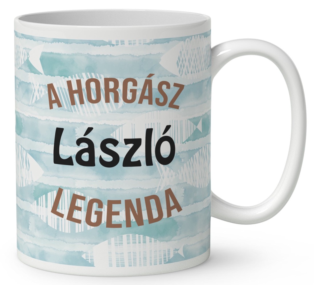 Névvel kérhető - Türelmes horgász manó mintás bögre - otthon & életmód - konyhafelszerelés, tálalás - tálalás - bögre & csésze - Meska.hu