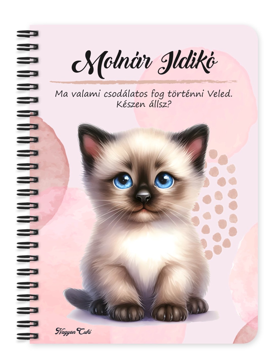 Személyre szabható - Cuki ragdoll cicus mintás A5-ös füzet - otthon & életmód - papír, írószer - jegyzetfüzet & napló - Meska.hu