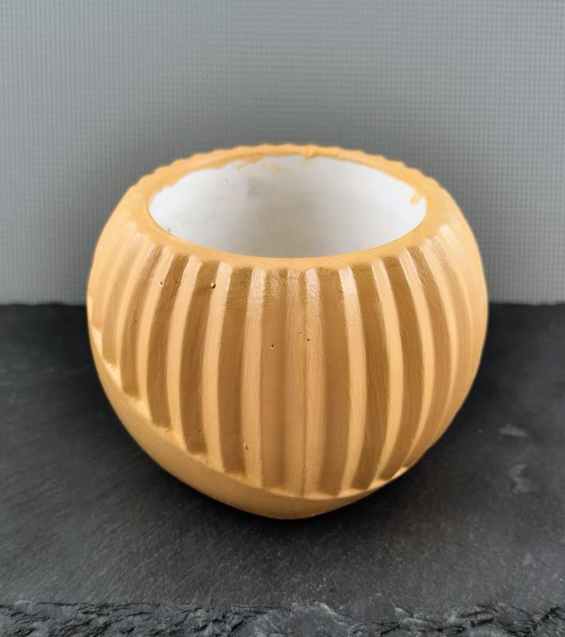 Átlós csíkos kaspó - mandarin -  - Meska.hu